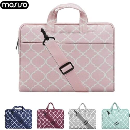 MOSISO Laptop Bag 11 12 13.3 14 15 15.6 inch Laptop Handbag Shoulder Bags For MacBook Air Pro 13 15 Notebook Bag Sleeve Women Me