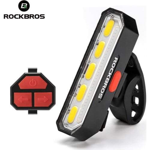 ROCKBROS Bicycle Rear Light Cycling USB Charge Flashlight Wireless Waterproof Remote Control Tail Light MTB Lamp Bike Accessory