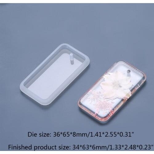 Hanging Listed Epoxy Resin Mold Pendant Silicone Mould DIY Crafts Jewelry Mold