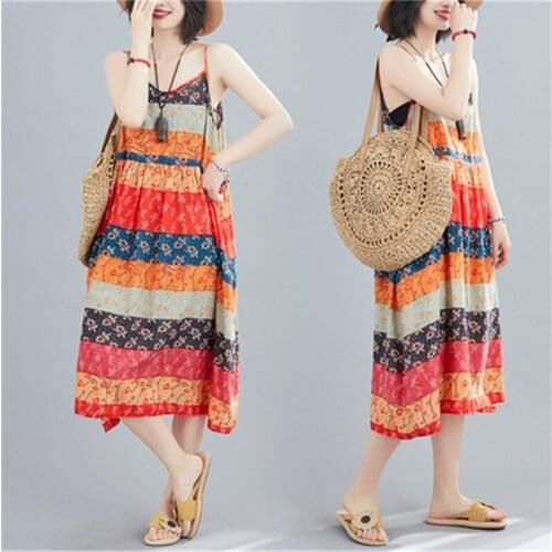 YJ DANCER Linen Summer Dresses