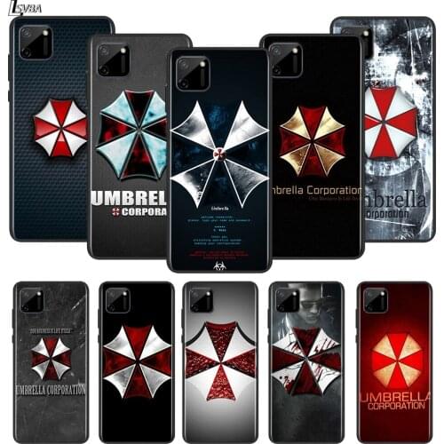 Umbrella Logo For OPPO Realme Narzo 20 C2/3/11/12/15/17 X2 X3 X7 XT X50 Q2 Q2i V3 V5 V15 Pro Black TPU Phone Case