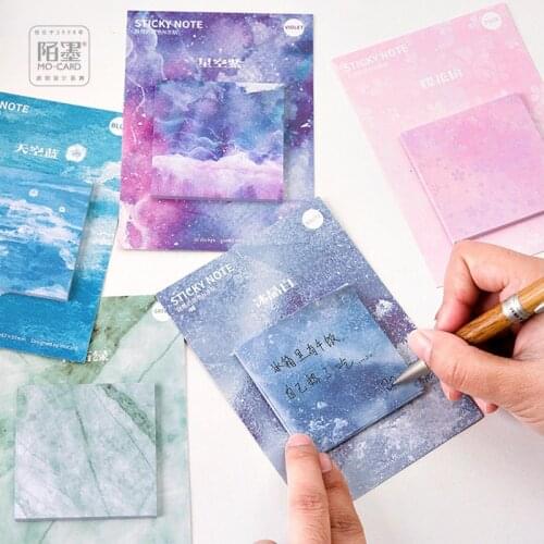 1PCS New Creative Natural Primary Color Memo Pad Paper Post Sticky Notes Notepad Stationery Papeleria Office School Supplies