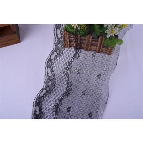 100yard 17cm wide white and black Handicrafts Net Lace Trim Wedding Crafts Sewing