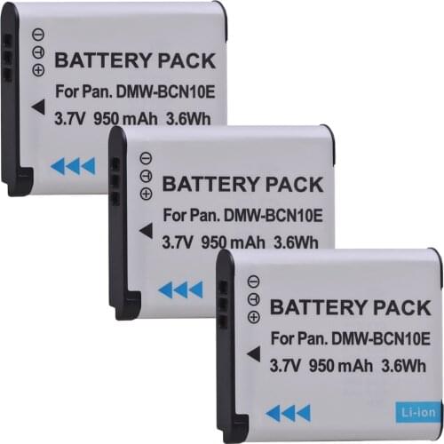 PowerTrust 3Pcs 950mAh DMW-BCN10E DMW-BCN10 BCN10 BCN10E Replacement Battery for Panasonic Lumix DMC-LF1, DMC LF1,DMC-LF1W LF1K