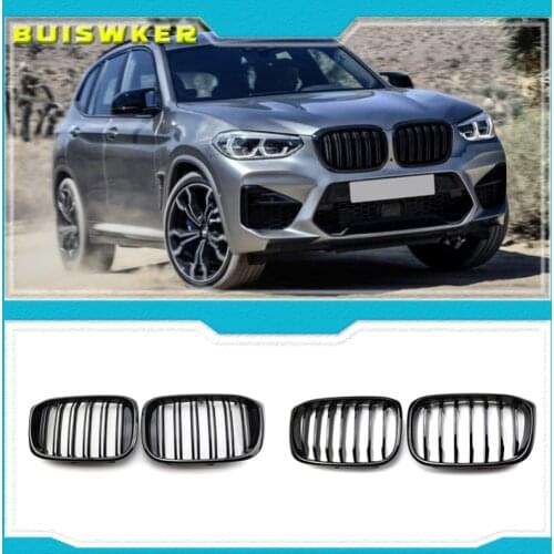 Car Gloss Black Front Hood Kidney Grille Grill For-BMW X3 X4 G01 G02 2018-2020