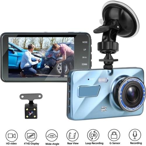 Car Dvr Video Recorder Dash Cam 1080P Video recorders With Rear View Camera 4.0" Cycle Recorder Dashcam Dvrs for cars Dvr 3 in 1