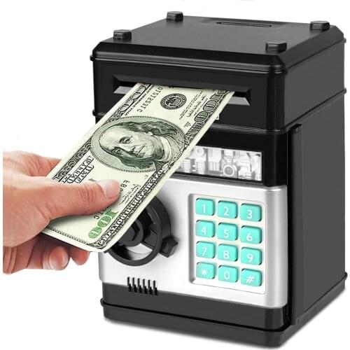 ATM Password Money Box Electronic Piggy Bank Safety Electronic Password Chewing Coin Cash Deposit Machine Gift for Children Kid