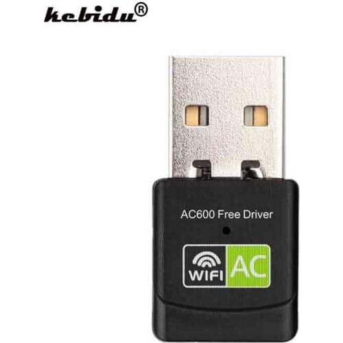 Kebidu New Version Network Card Free Driver 600Mbps Wireless USB Wifi Adapter Receiver 2.4+5 Ghz USB Wifi 802.11n/g/b For PC