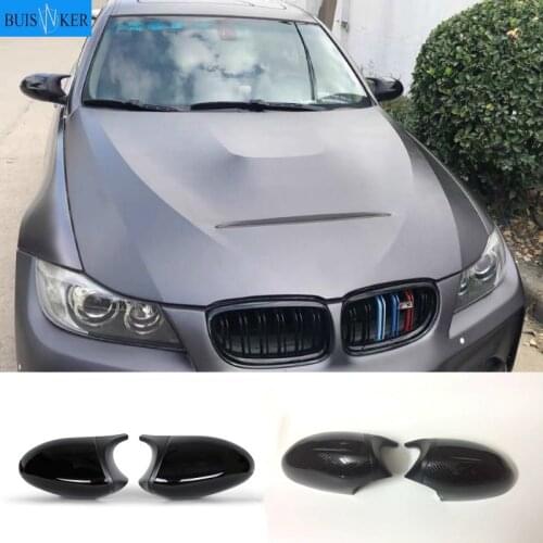For BMW 1 3 Series E81 E82 E87 E88 E90 E91 E92 E93 Car Side Wing Mirror Cover Rear-View Caps Black high quality types