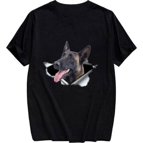 Pet Dog Malinois Cotton T-shirt Fashion Brands Summer Short Sleeve Harajuku Style T-shirt Men Woman Casual Tee Drop Shipping