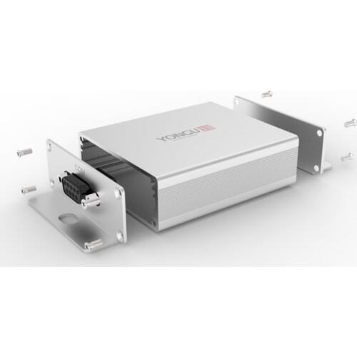 J09 64W23.5H Customized Anodized Sandblast Silver Brush Black Aluminum Enclosures for Communication