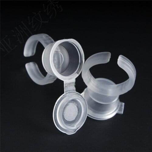 New Eyelash Extend Ring Cup 50pcs/lot Tattoo Pigments Ink Ring Cups Set Tattoo Equipment Pigment Holder Container