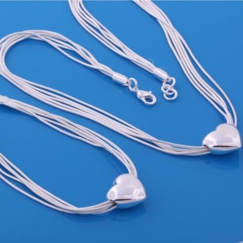 S021 silver plated jewelry set,jewelry silver plated fashion jewelry set Heart /aimaizta aueajlla