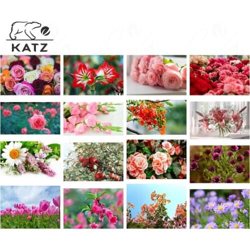 Floral Diamond Painting Cross Stitch Kits Diy Handmade Home Decor Color Rose Pink Lily Purple Flower Full Diamond Embroidery