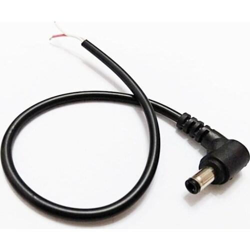 NCHTEK DC Power Plug Right Angle 5.5x2.5mm Socket 90 Degree With Cord / Cable/Free shipping/100PCS