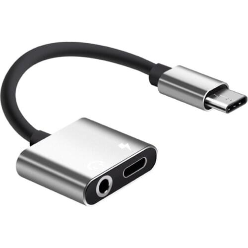 USB Type C To 3.5 mm Earphone Jack Adapter 2 in 1 USB C Aux Audio Cable Converter Charging Splitter Headphone Adapter For huawei