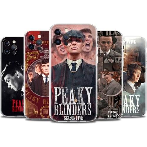 Shockproof Case for iPhone 7 11 12 Pro XR X XS Max 6 6S 8 Plus 5 5S SE Clear Soft Silicone Phone Cover PEAKY BLINDERS