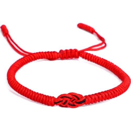 Romantic Red/Black Rope Knot Bracelet For Couple Adjustable hand Jewelry Valentines Day Gift DropShipping