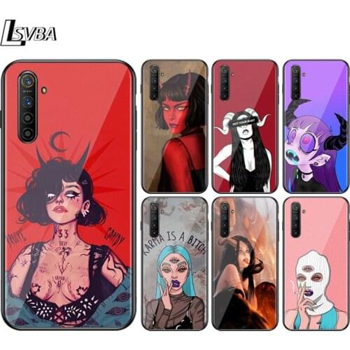 Sexy Devil Woman For OPPO Find X3 X2 F19 F17 RX17 F15 R15X K5 K3 K1 R9S F11 F9 F7 F5 Neo Pro Lite Black Phone Case