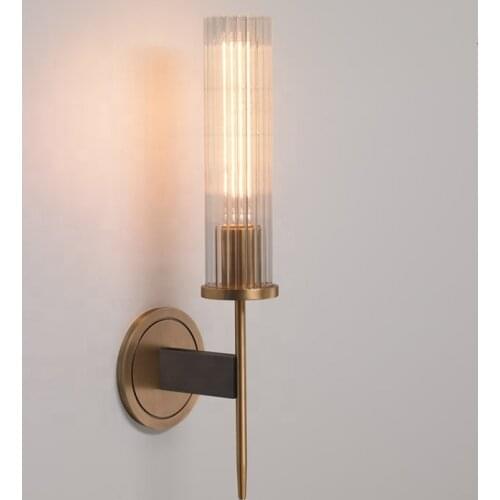 Led Modern Copper Cracked/white Clear Glass Cover Wall Lamp For Hotel/restaurant/home home deco