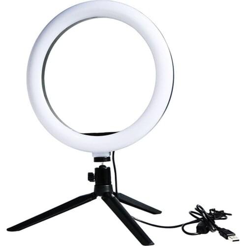 Gosear 10inch Photography LED Selfie Ring Light 26CM Dimmable Ringlight w/Tripod Phone Clip Bluetooth Remote Control for Makeup