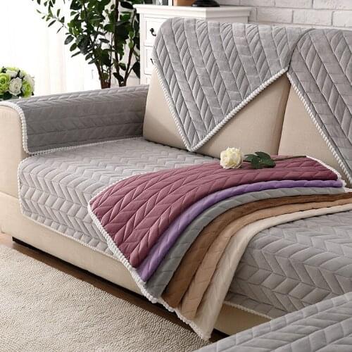 Thicken Plush Sofa Cover European Universal Sofa Towel Cover Slip Resistant Couch Cover Sofa Towel for Living Room Decor