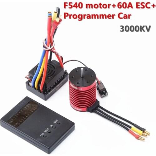 New Upgrade Waterproof F540 3900KV Brushless Motor 60A Brushless ESC & Heat Sink for 1/10 RC Car Redcat Electric Volcano EPX PR