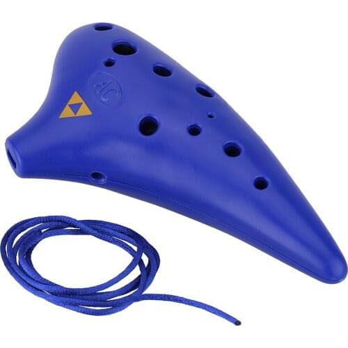 High Quality 12 Holes Plastic Ocarina Flute Alto C Musical Instrument with Music Score for Music Lover and Beginner
