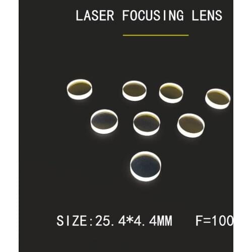 Weimeng 10 pcs 25.4*4.4mm F=100 laser focus lens JGS1 QUARTZ 1064nm Plano-convex Focusing Lenses For Fiber Laser Cutting Head