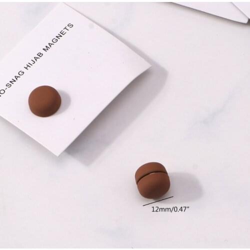 T8DE Safety Headscarf Brooch Powerful Metal Electroplating Magnetic Headscarf Clip Luxury Accessories Non-hole Pin Brooch