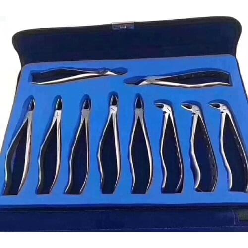 1Set Germany High Quality Stainless Steel Dental Adult Tooth Extraction Plier Forcep Dental Orthodontic Surgical Tool Instrument