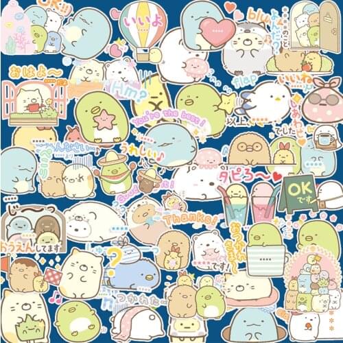 40 Pcs/pack Cute Japan Anime Sumikko Gurashi PVC Waterproof Stickers Scrapbooking DIY Stationery Diary Photo Album Stickers Toys