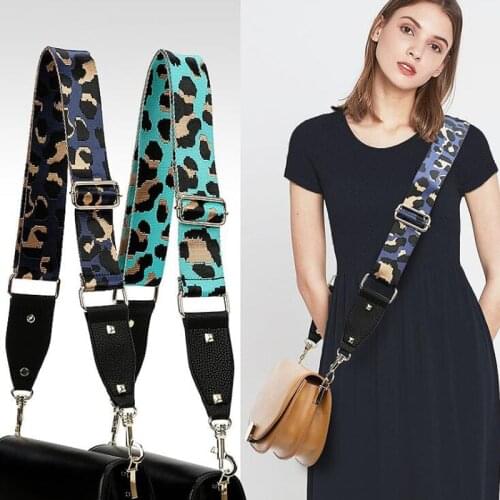 ANAWISHARE Leopard Bag Strap Handbag Belt Wide Shoulder Bag Strap Replacement Strap Accessory Bag Part Adjustable Belt For Bag
