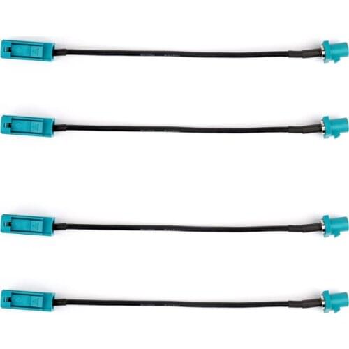 Artudatech 4Pcs 15CM 50Ω Fakra-Z Male Plug To Female Jack Straight RF Pigtail RG174 Cable Connector Parts
