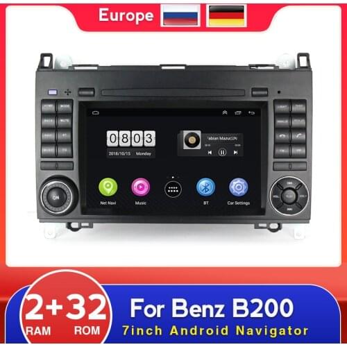 Android Car Radio DVD Player For Benz B200 A B Class W169 W245 GPS Stereo Audio Navigation Multimedia Screen Head Unit RDS OBD2