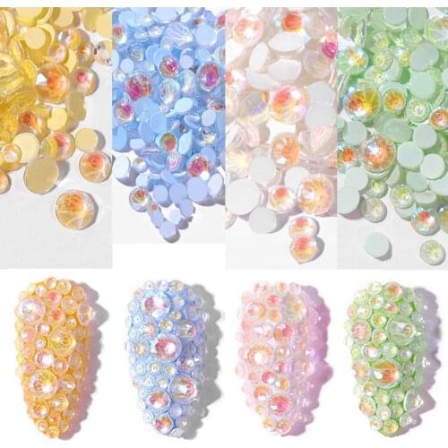 Diy phone case,Luminous Rhinestones Neon Color Fluorescent Rhinestones,Resin Mold Filler,3D Nail Decoration Charms,300PCs