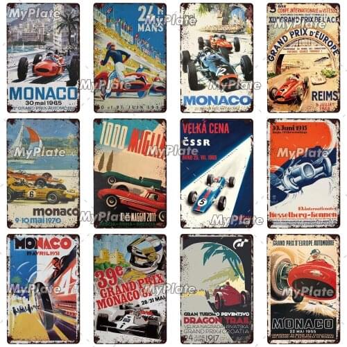 Racing Vintage Metal Sign Tin Sign Vintage Decoration Plaque Home Wall Decor Bar Sign Home Decor Poster Drop Shipping