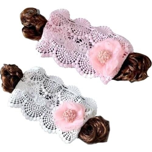 Creative Baby Girl Headband Bangs Curly Wig Hairband for Toddler Infant Photography Props Hair Accessories