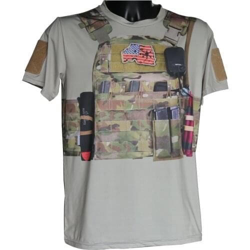 Cool 3D Material Mens Army Tactical Military Training T-Shirt Outdoor Camping Quick Drying Short Sleeve Shirt Training T shirt