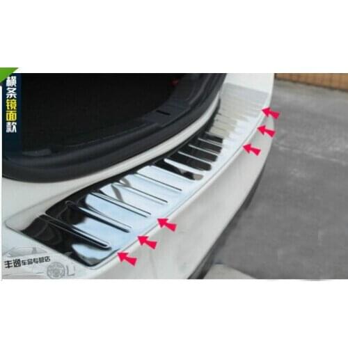 Stainless steel Rear Bumper Protector sill plate cover for 2013 2014 ford fusion