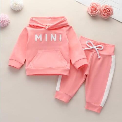 Baby Girl Clothes Long Sleeve Hooded Sweatshirts Pants Active Cotton Newborn baby Boy Clothes Set Casual 3 to 18 Months Wear New