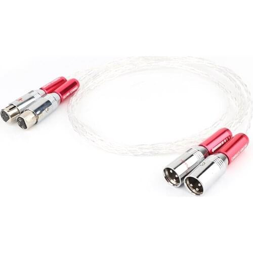 Preffair 3AG Single Crystal Silver audio cable Hifi XLR interconnect cable with Gold plated plug for Amplifier CD player