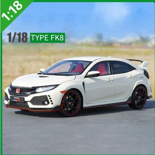 Original Box 1:18 High Meticulous LCD Honda Civic Type-R FK8 2017 2020 Model Car Diecast Vehicles For Collectibles Gift