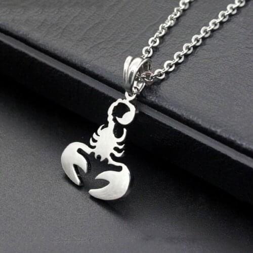 2018 Stainless steel Necklaces men Scorpion constellation Pendant scorpio Insect Pendant mens Jewelry