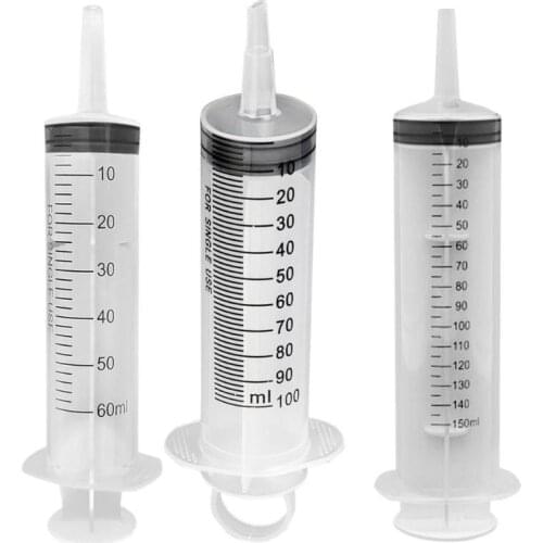 Dog Drinker 60ml/100ml/150ml Reusable Large Hydroponics Plastic Nutrient Sterile Health Measuring Syringe Tools Cat Feeding