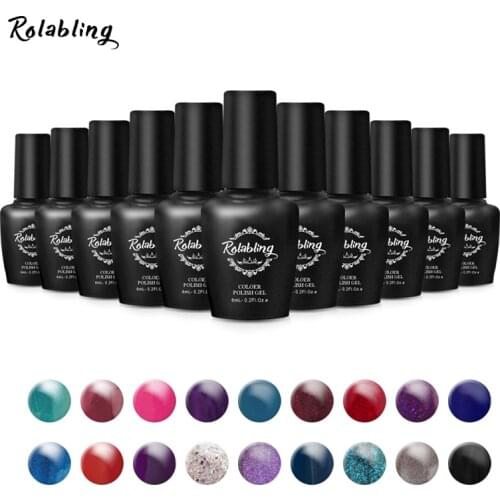 Rolabling Professional UV Gel Polish 6ml Color Gel Led Long Lasting Nail DIY Nail Art Gel Lacquer Paint For Nails Glue