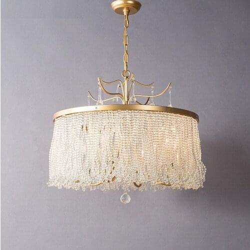 Simple LED Pendant Light Fixtures Fashion Crystal Nordic Lamp Bedroom Living Room Hanglamp Indoor Lighting Iron Pendant Lights