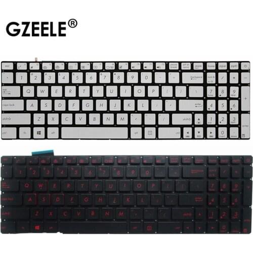 GZEELE NEW US Layout for Asus G551 G551J G551JK G551JM G551JW G551JX G551VW N551 N551J N551JB N551JK backlit laptop keyboard