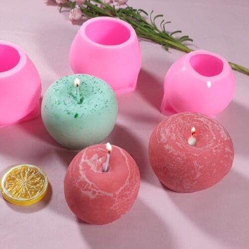 Christmas Apple Silicone Mold DIY Aromatherapy Candle Mold Plaster Mousse Cake Silicone Mold Candle Making Soap Form