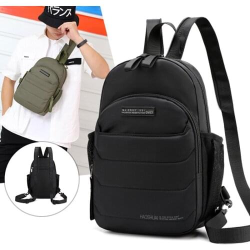 Weysfor 2021 New Fashion Mans Waterproof Nylon Backpack Travel Bag Mini Soft Touch Multi-Function Small Backpack Shoulder Bag